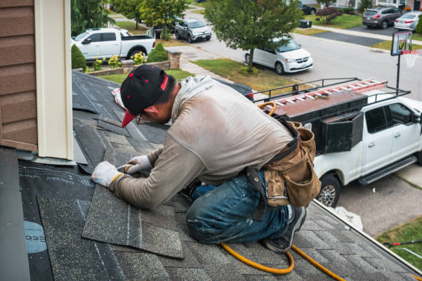 Professional Storm Damage Roof Repair technician working in Weston, MO